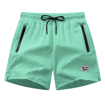 Men's Seersucker Swim Trunks with Mesh Liner