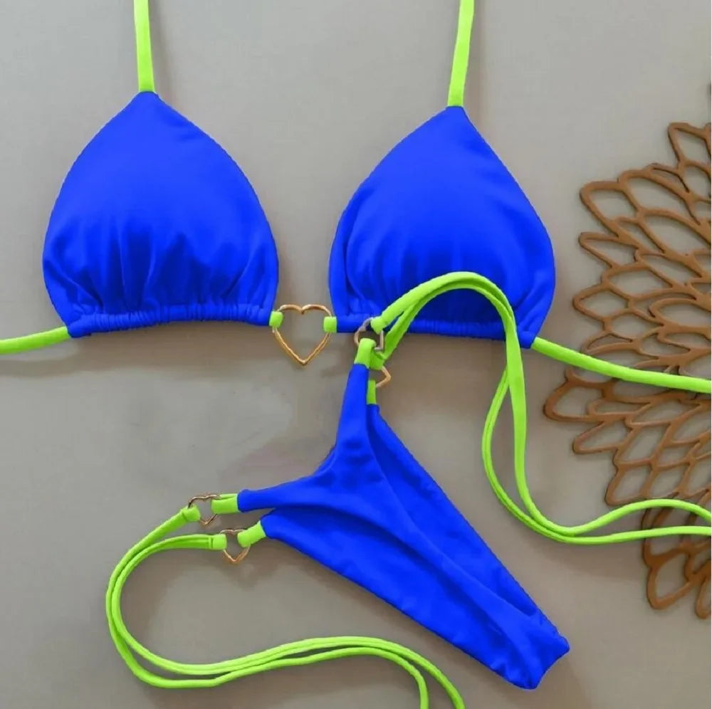 Sun-Kissed Halter Bikini Set – Brazilian High-Cut