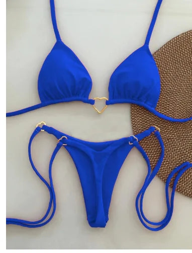 Sun-Kissed Halter Bikini Set – Brazilian High-Cut