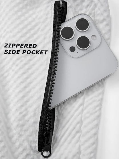 Men's Seersucker Swim Trunks with Mesh Liner