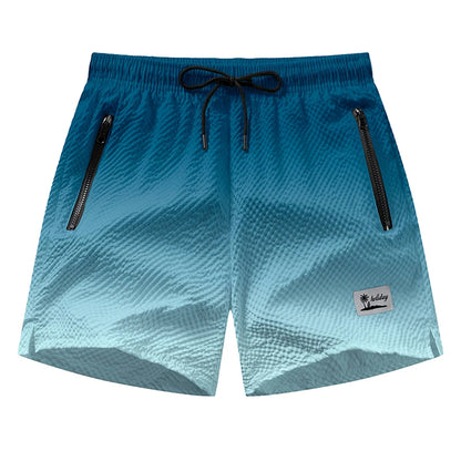 Men's Seersucker Swim Trunks with Mesh Liner