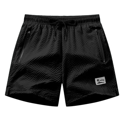 Men's Seersucker Swim Trunks with Mesh Liner