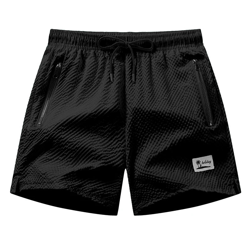 Men's Seersucker Swim Trunks with Mesh Liner