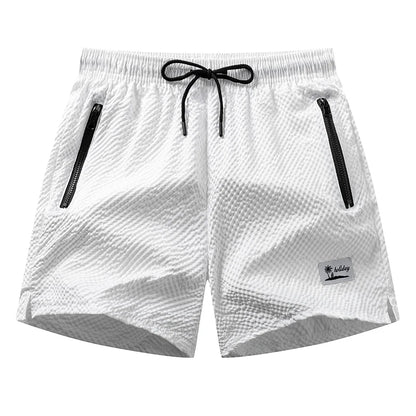 Men's Seersucker Swim Trunks with Mesh Liner